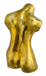 SUZANA LEVY (Rio 1937 / idem 2023) - Escultura para mesa em bronze dourado "nu feminino verso