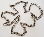 Colar produzido em prata de lei, corrente modelo cartier, comprimento fechado:25,5cm.