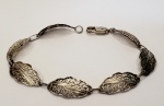 Pulseira produzida em prata de lei, modelo filigrana de prata de lei, comprimento aberto:17,5cm.