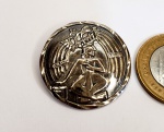 Imponente broche produzido em prata de lei, maior comprimento:3cm.