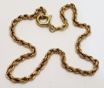 Pulseira produzida em OURO18K, corrente modelo estilo " cordão baiano", comprimento aberto: 18cm , peso : 1,1 gr.
