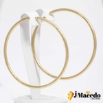 Brinco Argola Ouro Amarelo 18k Tamanho 6cm Peso 9,2g Acompanha o certificado JMACEDO LEILÕES.