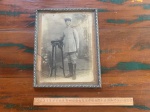 QUADRO COM FOTO ANTIGA MILITAR 1920 -REVOLUÇÃO FEDERALISTA-PEÇA RARISSIMA