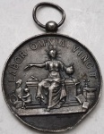 Bahia: Rara medalha em prata ano 1874 "Imperial Lyceu de Artes e Officios" pesando 20,8 gram