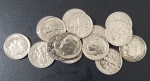 USA..  lote com 10 moedas de 1 DIME.. diverssas.  SOB..
