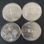 USA.  4 MOEDAS DE 1/4 DOLAR.  2000/2001/2003/2000.  SOB.