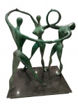Alfredo Ceschiatti - As Três Graças - Maravilhosa escultura em bronze ricamente cinzelado e patinado