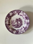 ENOCH WOODS. Prato woods ware na cor roxa.  Possui marcas do tempo. Medida 23cm