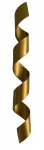 Bela escultura de metal abstrata formato espiral para parede