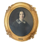 R.Q. Monvoisin. Raymond Auguste Quinsac Monvoisin. ( França. 1790/ França. 1870) Retrato. Óleo sobre
