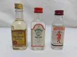Lote de 3 miniaturas de garrafas para colecionador.