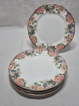 Jogo de 6 pratos de sobremesa em porcelana Royal Bone Chine, Tropical Paradise, Tailandês. Medindo 19,5cm de diâmetro.