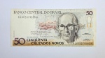 Cédula do Brasil - 50 cruzados novos - Série 1665 Sem Chancelas - Rara - existem apenas 35 peças - 1