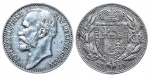 LIECHTENSTEIN 1 KRONE 1915. PRATA 5.0 GRAMAS, 23 MM. JOHANN II. CUNHADAS 75 MIL MOEDAS.   Anverso Ca