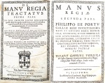 LIVRO RARÍSSIMO. DE MANU REGIA TRACTATUS PRIMEIRA EDIÇÃO ( Primeira parte 1622 e Segunda parte 1625)
