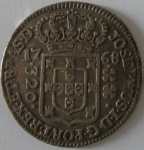 Moeda de prata ,Brasil 320 Reis 1768 -