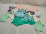 Lote de peças em crochê, tricot para artesanatos.