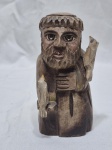 Linda imagem de São Francisco em madeira esculpida. Medindo 14cm de altura.