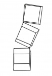Belissima escultura design exclusivo de ferro fundido cubos, medindo 51 cm.