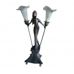 Luminária Escola Austríaca, de mesa Art Nouveau possivelmente réplica de Gurschner Gustav (1873-1970