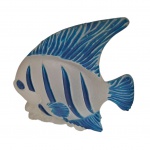 Luminária de mesa executado em resina representando peixe, Com. 16, Alt. 17 cm.