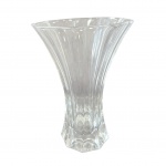 Vaso  em cristal lapidado, Alt. 30, Diam. 19 cm.