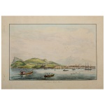 ALCIDE DORBIGNY - Baia de Rio de Janeiro. Voyage Pittoresque dans lês 2 Amériques. Gravura em aço, a cores. Paris, 1836. 19 x 26 cm. Obra sem Moldura.