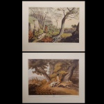 Coleção de 4 grandes reproduções de cenas de caça inglesa. Samuel Howitt (autor). Editado por Edward dOrme. Londres, 1807. 44 x 55 cm. Obras sem moldura.
