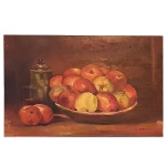 VINCENZO CENCIN (Veneza, Itália, 1925 - São Paulo, 2010) - Natureza Morta. Óleo s/ madeira. Ass. e datado 1965, cie. 26.5 x 41 cm (MT). Obra sem moldura. Pintor e engenheiro. Forma-se engenheiro eletromecânico na Itália. Inicia-se na pintura sob a orientação de Franceschini em 1941 na cidade de Tolmezzo. Durante a Segunda Guerra Mundial enfrenta os fascistas e é preso por alemães, ficando um ano e meio em um campo de concentração. Terminada a guerra emigra para o Brasil, fixando residência em São Paulo em 1949. No Brasil, torna-se sócio efetivo da Academia de Belas Artes do Rio de Janeiro. Nos anos 1950, 1960 e 1970, sem abandonar a pintura, trabalha como engenheiro eletrônico numa indústria de eletrodomésticos de São Paulo. Em 1980 aposenta-se para dedicar-se somente à pintura, montando em 1981 a Galeria Velha Europa. Em 1992 realiza-se exposição comemorativa dos 50 anos de sua pintura na Galeria Grossman em São Paulo. https://enciclopedia.itaucultural.org.br/pessoa8684/vincenzo-cencin