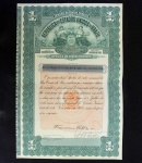 Apólice da Dívida Pública da República dos Estados Unidos do Brazil  Valor Um Conto de Reis  Decreto No 088555 de 24 de Janeiro de 1912. Assinada pelo Ministro da Fazenda Francisco Salles.