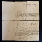Carta manuscrita de Paulo Barbosa da Sylva ao Imperador do Brasil e resposta deste datada de 9 de Fevereiro de 1856, referente a pedido de tornar Luiz Peixoto de Lacerda, filho legítimo do Barão de Paty dos Alferes, Fidalgo Cavaleiro da Casa Imperial.