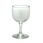 IMPERIO BRASILEIRO. BARÃO DO IBIROCAI - Cálice em cristal translucido pertencente ao Primeiro e único Serviço do Barão de Ibirocaí (Luís de Freitas Vale). Bojo liso apresentando a inicial encimado por coroa. 9 cm.