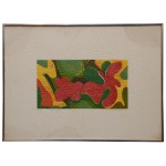 IOLE DI NATALE (Itália, Lombardia, Varese,1941- São Paulo, 2016) - A Cor das Flores. Litografia Colorida. Ass. e datado 74,  cid. Gravadora, desenhista, pintora, aquarelista, escultora e professora. Muda-se com a família para São Paulo em 1949. https://enciclopedia.itaucultural.org.br/pessoas/2448-iole-di-natale