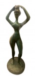 Alfredo Ceschiatti. "Banhista" Escultura de bronze  . Mede: 67 cm de diâmetro x 185 cm de al