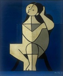 MILTON DA COSTA "SEM TÍTULO" O.s.t. assinado no cid Mede: 37 x 45 cm com moldura 64 x 71 cm