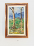 QUADRO  PINTURA SOB TELA  OLEO  CENAS DE PAISAGEM  ASSINADO  DU HORTA MEDIDA: 49 CM X 33 CM DE LARGURA