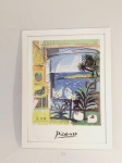GRAVURA CÔTE D' AZUR PICASSO COM MOLDURA EM MADEIRA E VIDRO.  MEDIDA: 48,5 CM DE ALTURA X 36 CM DE LARGURA