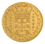 Moeda do Brasil - 4.000 Réis - 1719 - BBBB - Bahia - OURO(.917) - 10,7 g - Cat. AI O065 - Peça Escas
