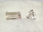 Precioso e raro lote de Belíssimas Morganitas, composto por 02 unidades totalizando 3.80 cts , clássicas lapidações esmeralda e trillion brilhante, medindo aprox 11 x 6.0 e 8.0 x 8.0 mm cada . Excelente qualidade e clareza com inclusões naturais. oportunidade única para montar uma joia de qualidade . Origem Brasil. Acondicionas em caixa acrílica.