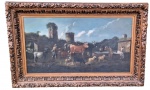 ESCOLA EUROPEIA, SÉC XVIII ( 100 X 160 CM ) - IMPONENTE E MAGNÍFICA PINTURA EXECUTADA FINAMENTE EM TÉCNICA DE ÓLEO SOBRE TELA, REPRESENTANDO IMPECÁVEL PAISAGEM RIQUÍSSIMA EM MOVIMENTOS E COLORAÇÕES COM FINOS E REQUINTADOS TRAÇOS EXPRESSIVOS. MEDE... ENQUADRADA EM MAJESTOSA E PESADÍSSIMA MOLDURA DE MADEIRA DE LEI EUROPEIA RICAMENTE TRABALHADA COM LEVES LASCOS DECORRENTES DO TEMPO. MEDE MEDE 70 X 130 CM. ACOMPANHA MAJESTOSA MOLDURA DE ÉPOCA MEDINDO 100 X 160 CM.... OPORTUNIDADE ÚNICA, TELA EM PERFEITO ESTADO.