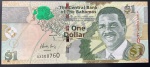 CEDULA DAS BAHAMAS - 1 DOLLAR - FLOR DE ESTAMPA.