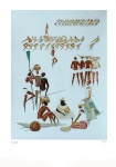 CARYBÉ - Serigrafia: Pescadores; Medidas: 70 x 50cm; assinada no CID; edição: xx/100. Com Certificad