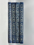 LIVRO -  Coleção Os Grandes Artistas composta por 4 volumes ricamente ilustrados e com encadernação luxuosa em couro.  Editor Victor Civita - Nova Cultural. Livros com detalhes da vida e fartamente ilustrados com as principais obras dos maiores pintores.