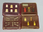 COLECIONISMO - Conjunto de miniaturas de itens de cozinha. 4 estojos diversos.