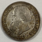 Império - 1000 Réis - 1882 - Prata Bonita Peça - Estimativa R$350,00
