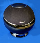 DOCKSTATION MOX - Estação de apoio de mídia com entrada USB e Cartão de memória. Não testado. Usado. Com 20 cm de diâmetro, esférico, preto. Lindíssimo.