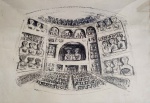 PIAZZETA - Lithografia - " Ópera" - 196/200 - s/data - mede 36 x 56 cm. Sem moldura ou chassi, marcas do tempo.