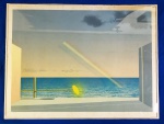IVAN FREITAS - Serigrafia policromada - " Vista do Mar" - s/data, CID - 79/150. Mede 56 x 74 cm. s/ moldura. pequenos danos na borda do papel suporte, Com fungos nas bordas.