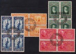 Brasil 1940 - Feira Mundial de Nova Iorque, série completa em quadras com carimbos de CASA BRANCA - SP!