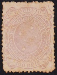 Brasil 1890 - Selo Cruzeiro do Sul no valor de 100 réis, sem carimbo e com rara variedade de defeito de chapa catalogado! Catálogo RHM 78. Valor de catálogo em R$ 1.500,00!